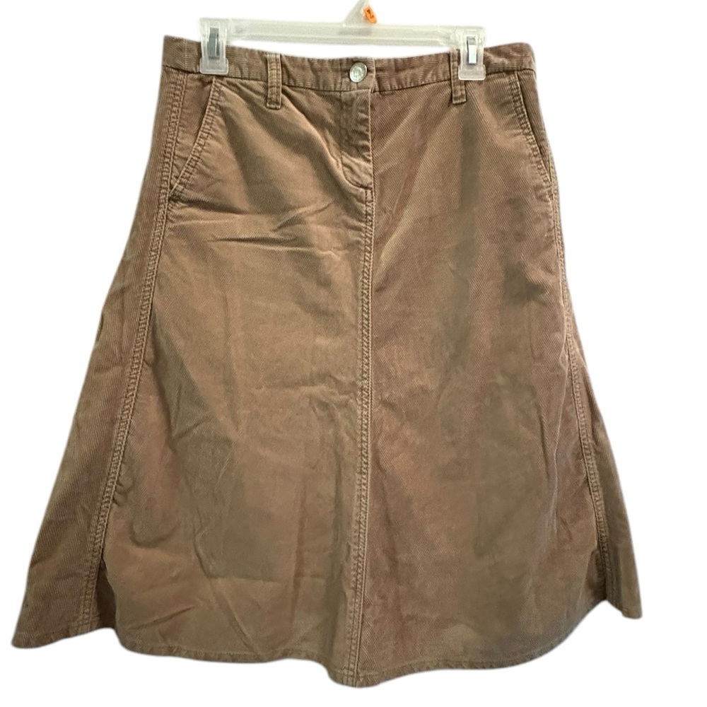 J Crew vintage Corduroy Brown A-line, Knee length skirt size 4